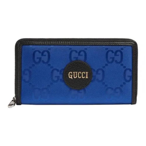 gucci Zumi Nylon And Leather Wallet Men's Blue