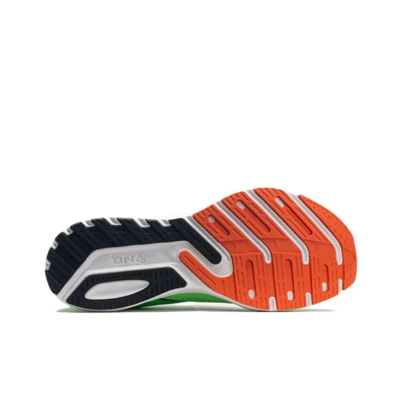 Brooks Launch 10 Cushioning Wear Resistant Low Top Running Shoes Men's Neon Green-5