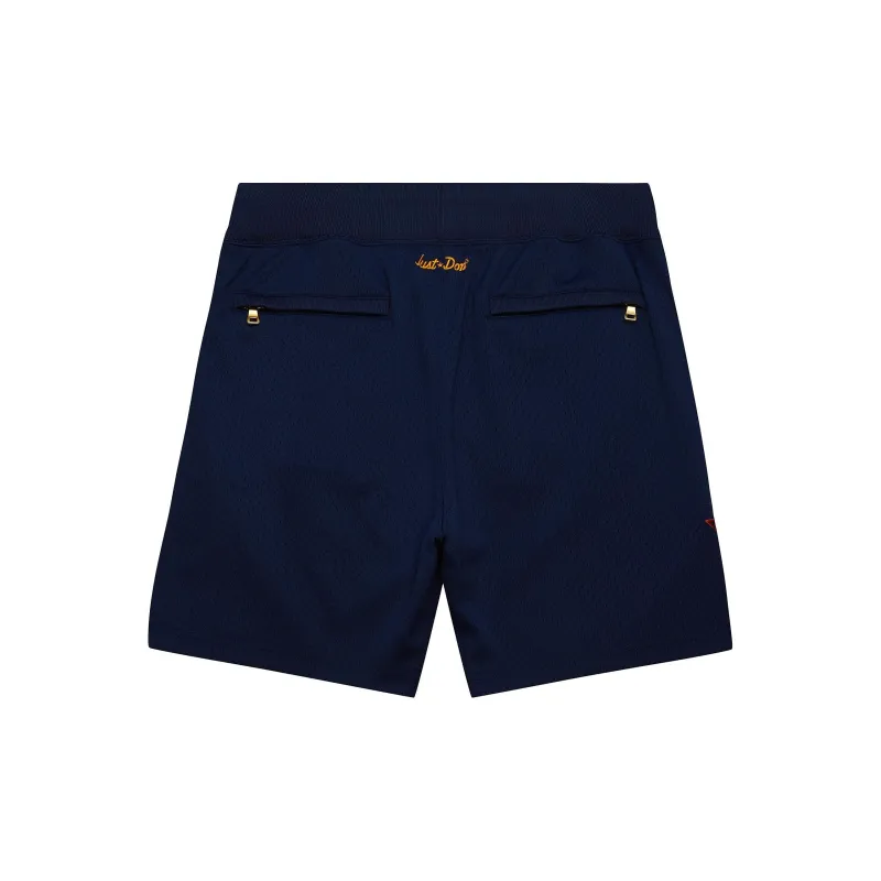 Mitchell & Ness x Just Don Golden State Warriors Basketball Shorts Men's Dark Blue-1
