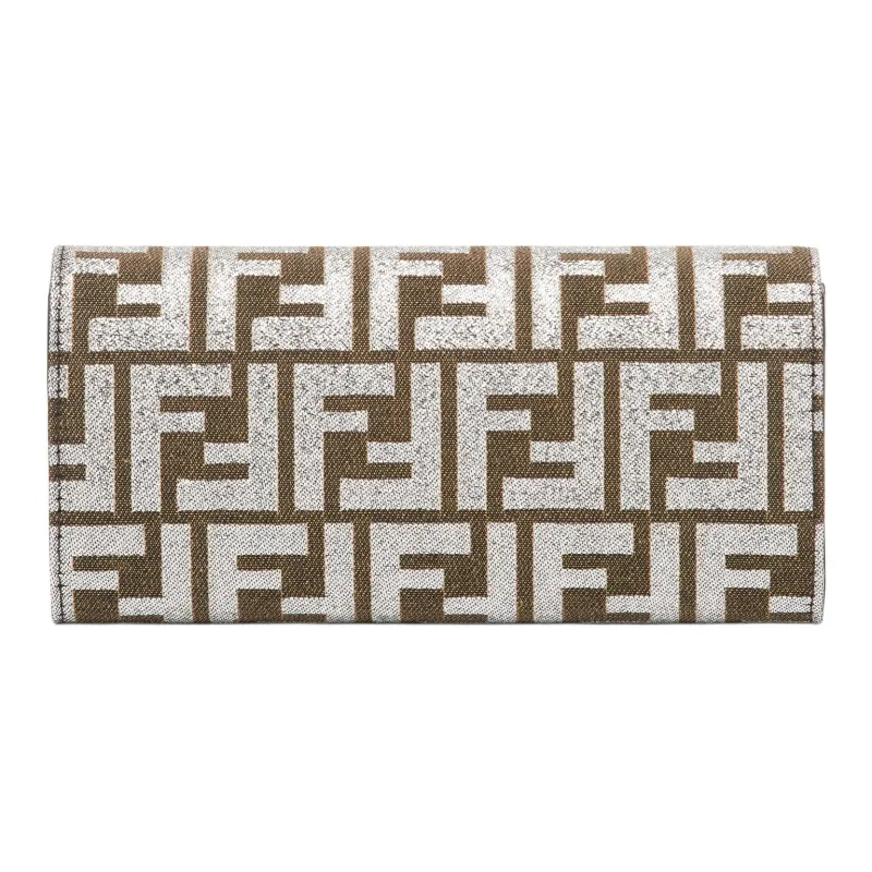 FENDI Baguette Jacquard Fabric Wallet Women's Brown-2