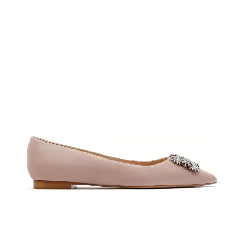 Stuart Weitzman/SW KELSEY FLAT Casual Single Shoes Women's Beige-1