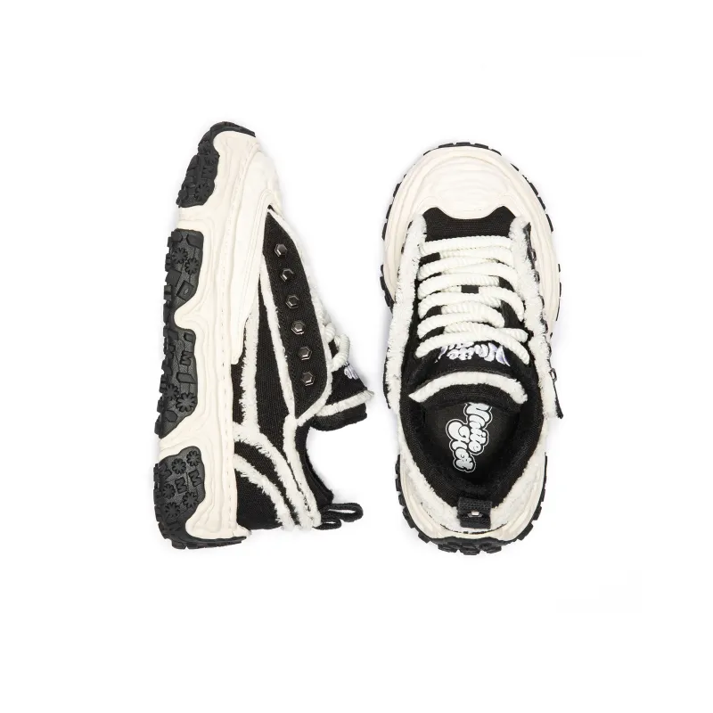 WHITE HOT Skateboard Shoes Unisex Black White-2