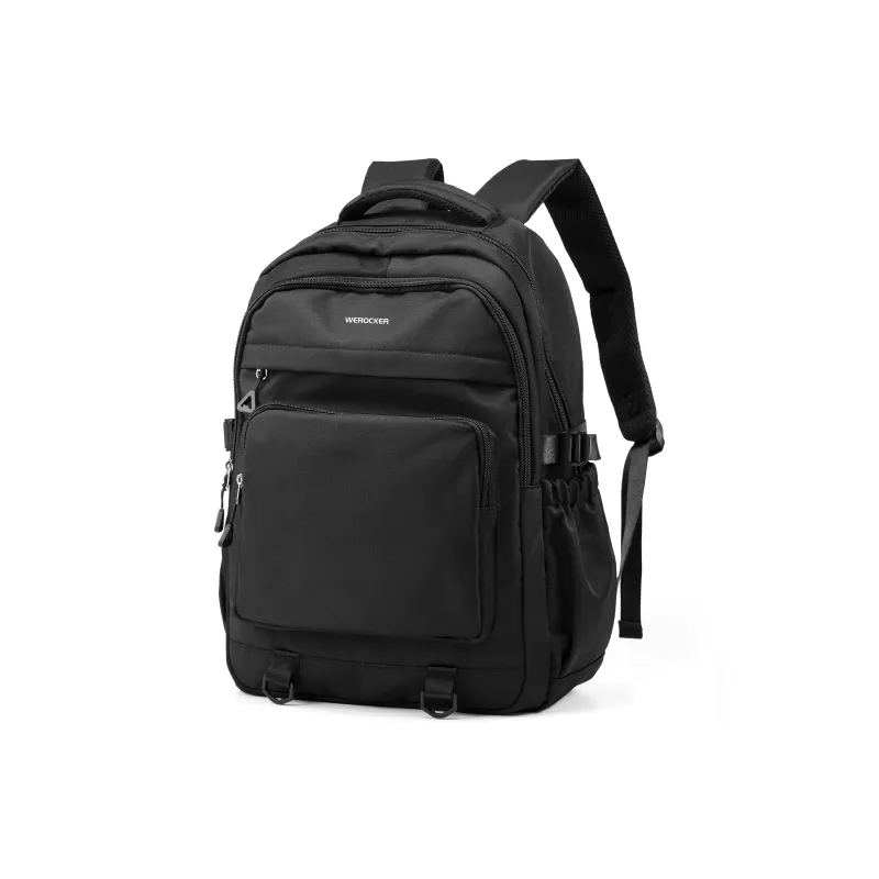 Werocker Fabric Backpack Regular Unisex Black/Ecru/Gray Brown/Blue-1