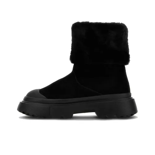 HOGAN Faux-fur Suede Boots