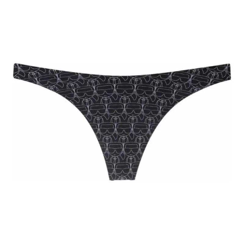 KARL LAGERFELD Karl Icon Print Bikini Bottoms-1