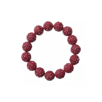 Jin Ruibang Reconstructed Cinnabar Bracelets Unisex