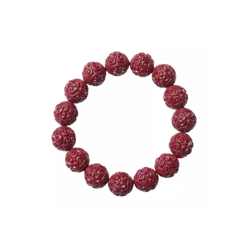 Jin Ruibang Reconstructed Cinnabar Bracelets Unisex-0