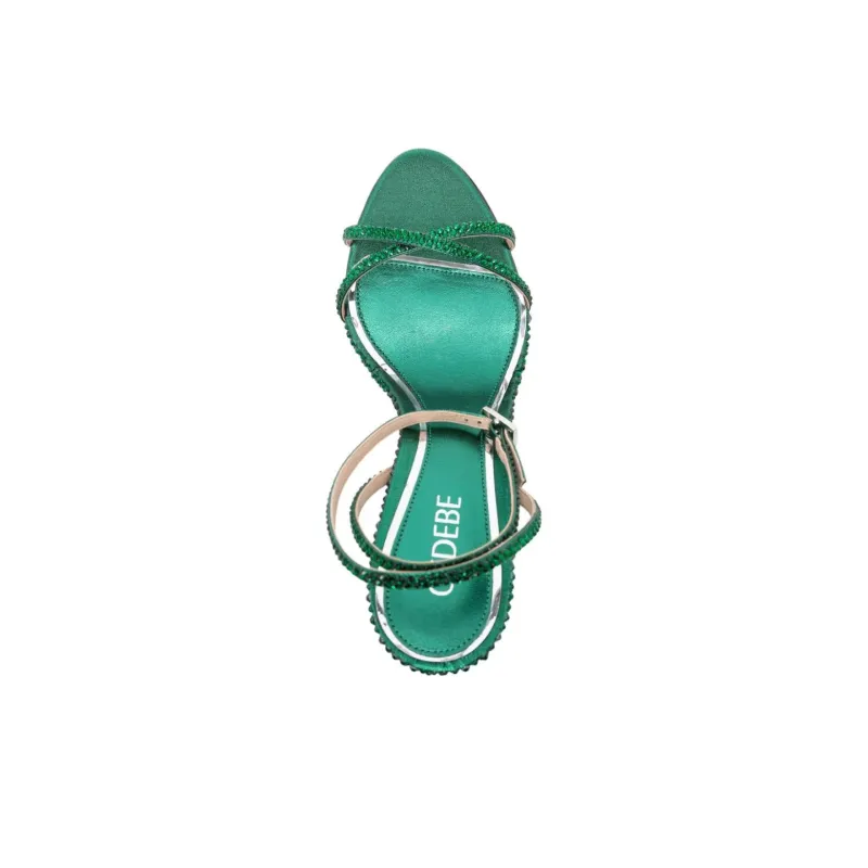 Gedebe Charlize 110mm Crystal-embellished Sandals-4
