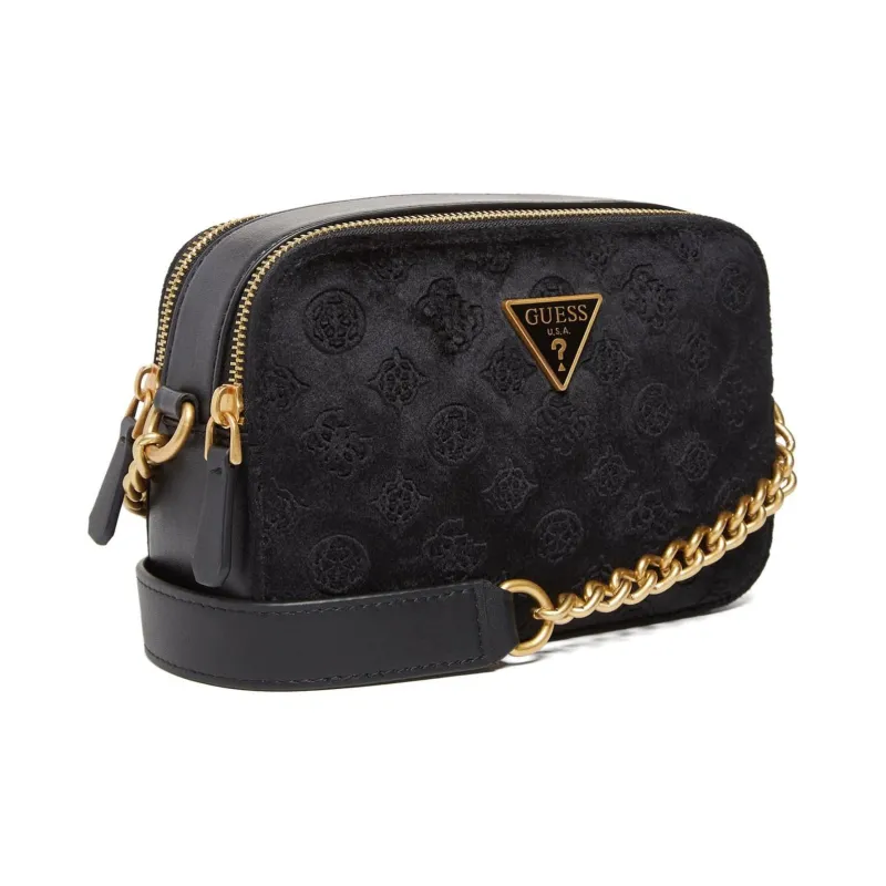 GUESS Velvet Camera Bags Shoulder Bags Women's Black-1