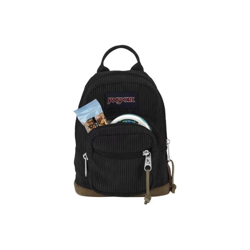 JanSport Suede Backpack Mini Women's Black Corduroy-3
