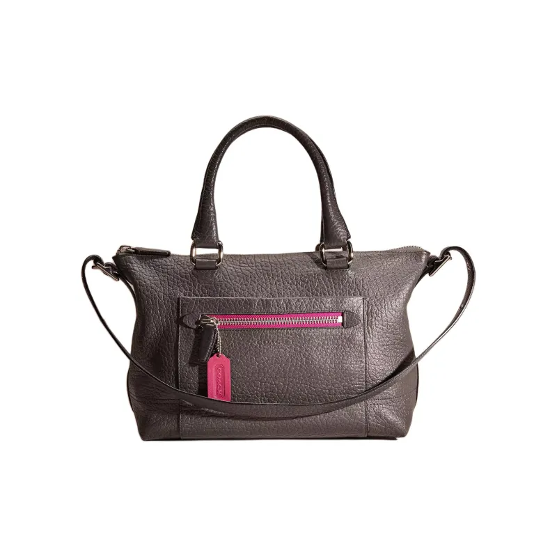 COACH Molly Leather Shoulder Bag Crossbody Bag Handbag Large Size Women's Silver Agate Ink Berry-0