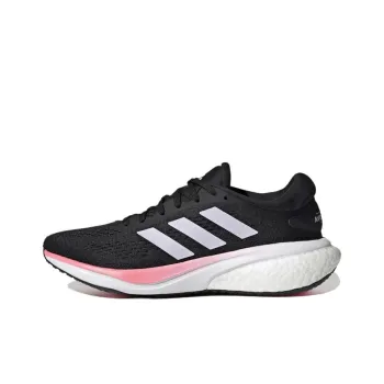 Adidas Supernova 2 Wear Resistant Low Top Running Shoes Women's Black White Pink