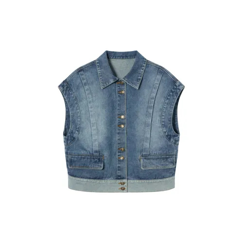 DIALOGUE Denim Jackets Women's Denim Blue