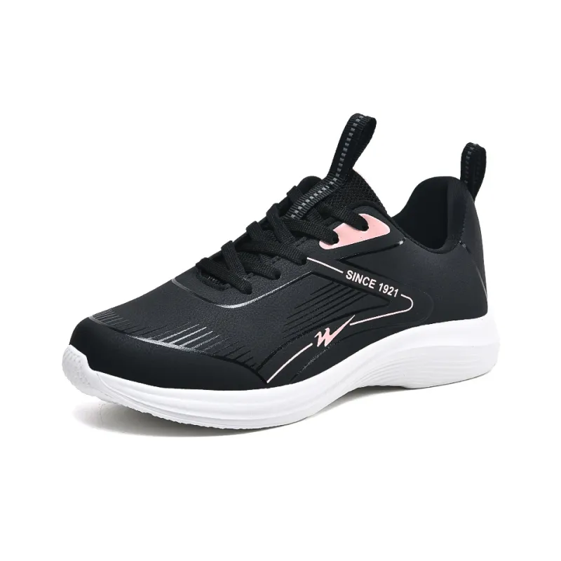 Binary Low Top Running Shoes Women's Black Pink-1