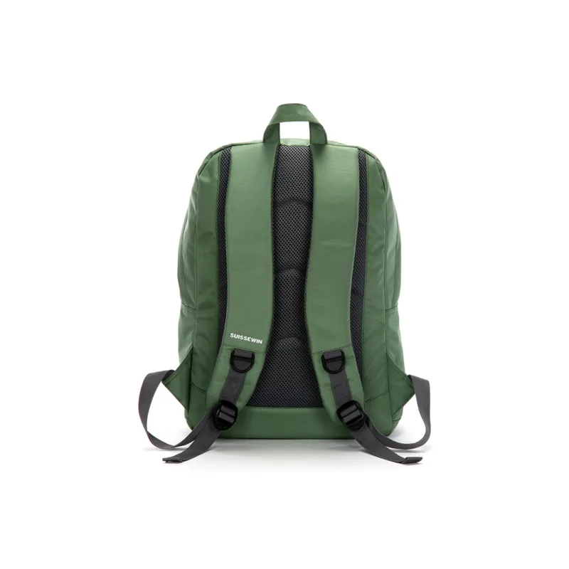 SUISSEWIN Polyester Students' Laptop Backpack Regular Unisex Red/Green-7