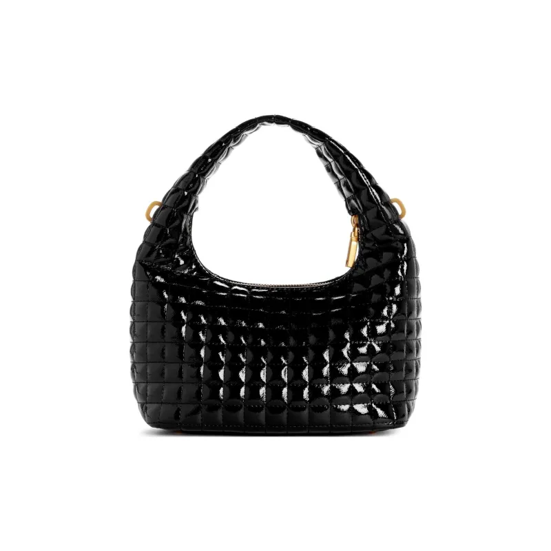 GUESS Artificial Leather Hobo Bag Portable Crossbody Bag Shoulder Bag Women's Black-2