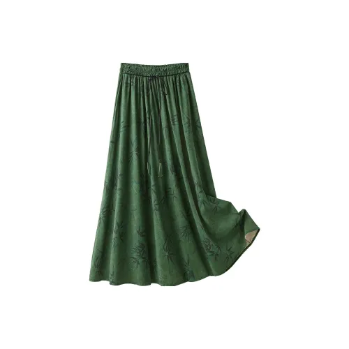 Cypress House Casual Long Skirts Women's Jasper Bamboo Leaves