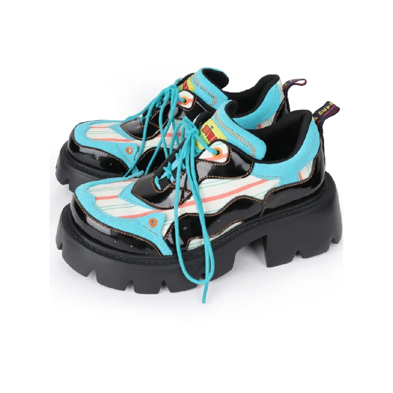 NiuwaStudio Casual Single Shoes Height Increasing 5.6cm Women's Black Urban Chic Style Oversized Sneakers-1