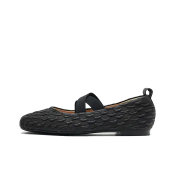 ST&SAT Ballet Shoes Low Vamp Unlined Shoes Flat Women's Black