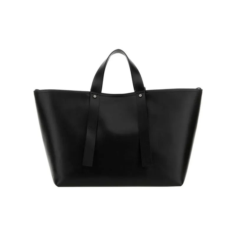 OFF WHITE Magnetic Button Closure Logo Embroidered Medium Tote Bag-2