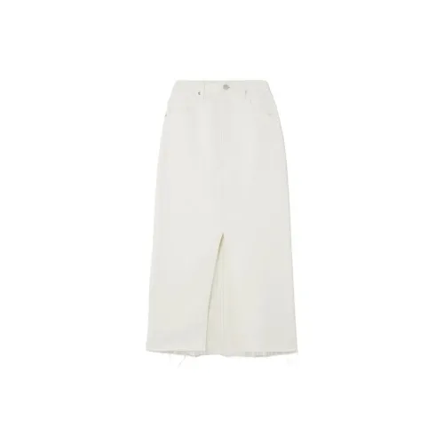 FRAME Denim Long Skirts Women's Off White