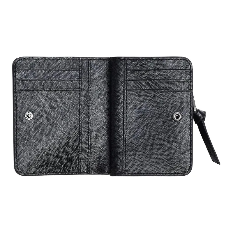 MARC JACOBS Saffiano Leather Wallet Mini Unisex Black-3