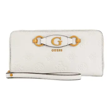 GUESS Artificial Leather Wallet Large Size Women's White
