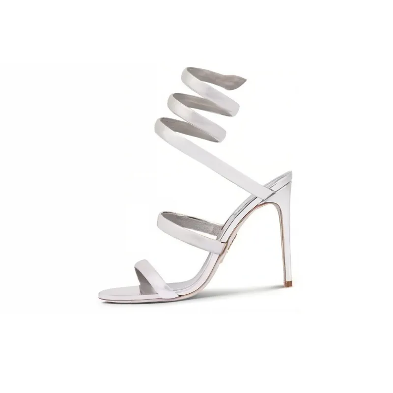 René Caovilla Cleo 100mm Leather Sandals-0