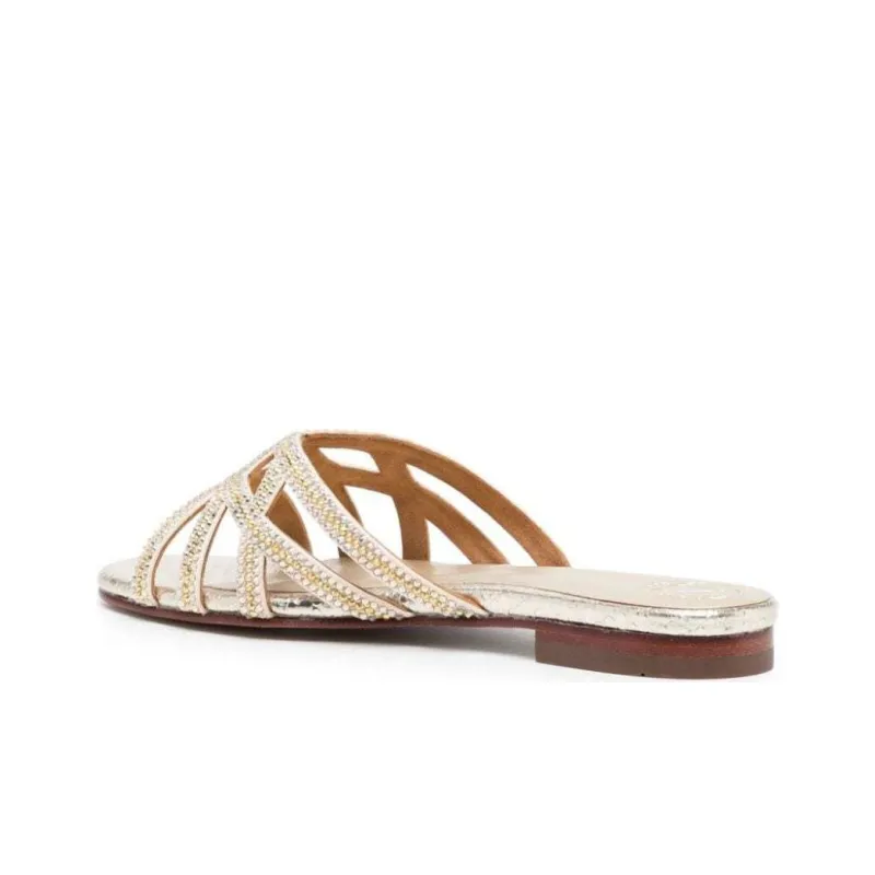 NICOLI Zuri Flat Leather Sandals-2