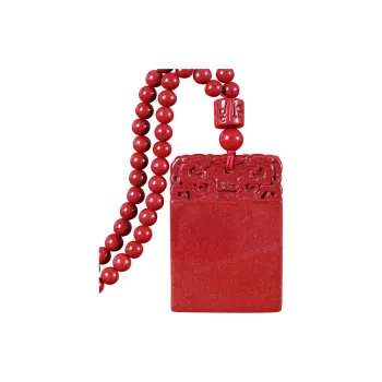 Seven Little Craftsmen Reconstructed Cinnabar Jade Pendants Unisex