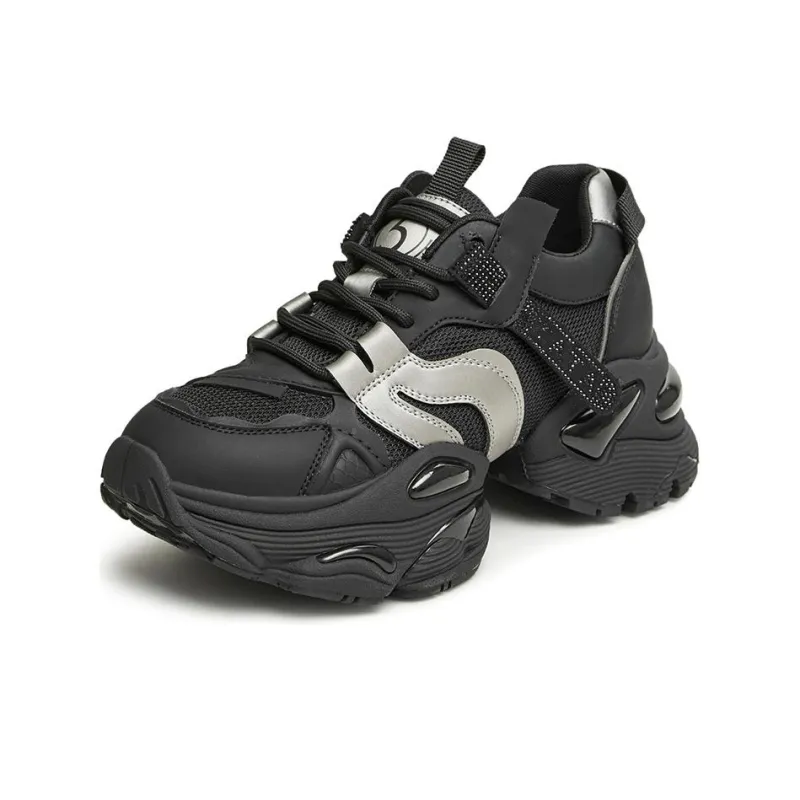 TATA Chunky Sneakers Women's Low Top Solid Color-8