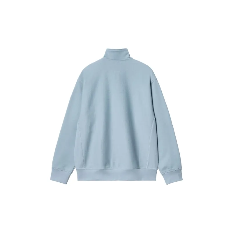 Carhartt WIP Half Zip American Script Sweatshirt Men's Light Blue-1