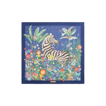FERRAGAMO Silk Scarves Women's Blue