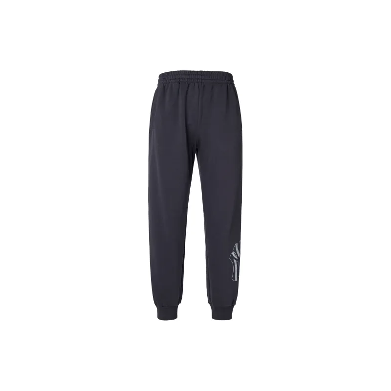 MLB New York Yankees Knitted Sweatpants Unisex Charcoal Wood Gray-1