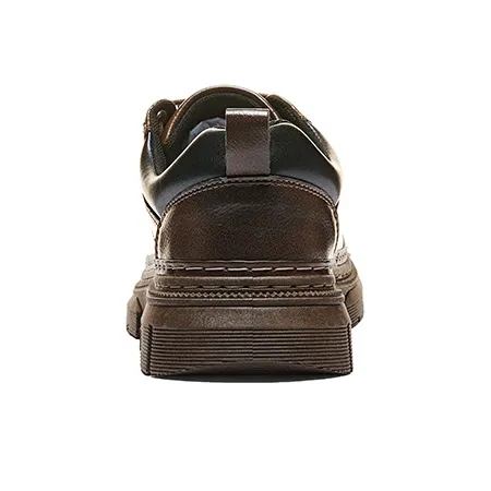 Warrior British Style Platform Fashion Derby Shoes Men's Casual Shoes Men's Brown-3