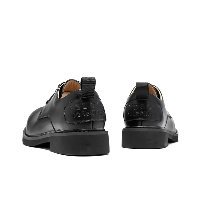 GZZ Dress Shoes Men Low Top Black-3