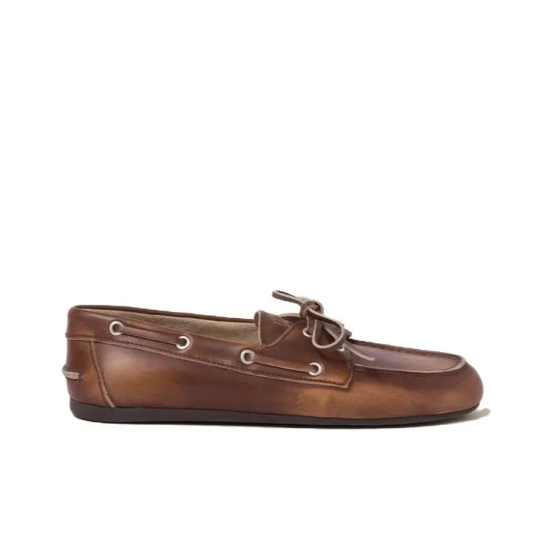 MIU MIU Bleached Leather Loafers-1