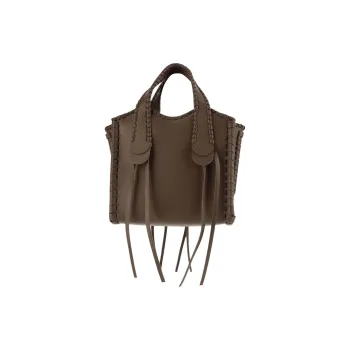 Chloe Mony Calfskin Tote Bag, Shopping Bag, Shoulder Bag, Crossbody Bag, Handbag Trumpets Women's Brown