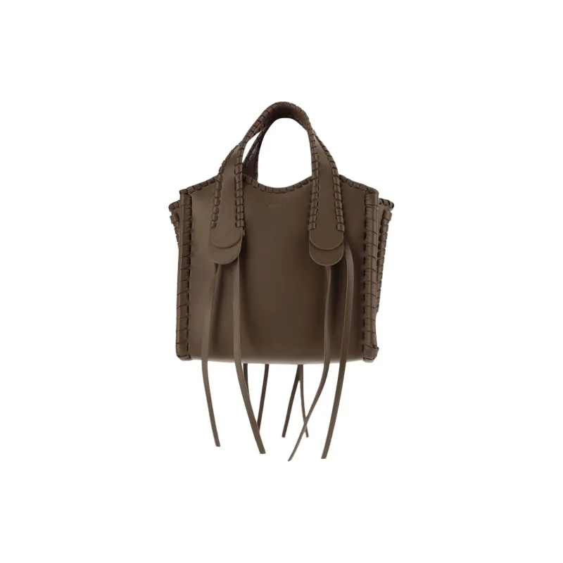 Chloe Mony Calfskin Tote Bag, Shopping Bag, Shoulder Bag, Crossbody Bag, Handbag Trumpets Women's Brown-0