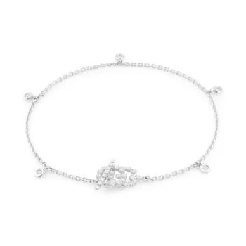 GUCCI 18K White Gold, Diamond Bracelets Unisex Silver
