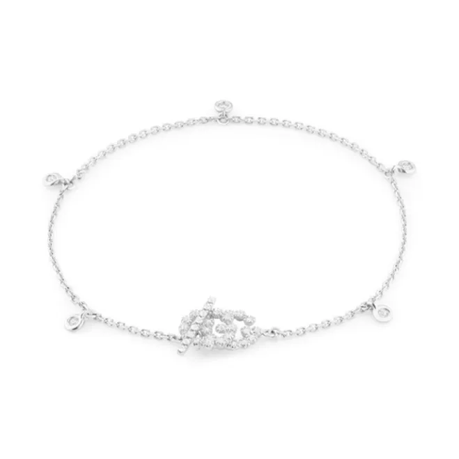 GUCCI 18K White Gold, Diamond Bracelets Unisex Silver-0