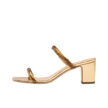 Rupert Sanderson Slide Slippers 6cm Women's Gold