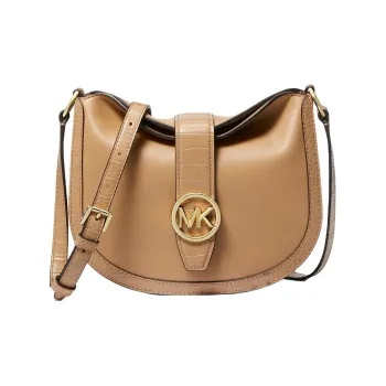 MICHAEL KORS Gabby Polyurethane Shoulder Bag Crossbody Bag Small Size Women's Camel