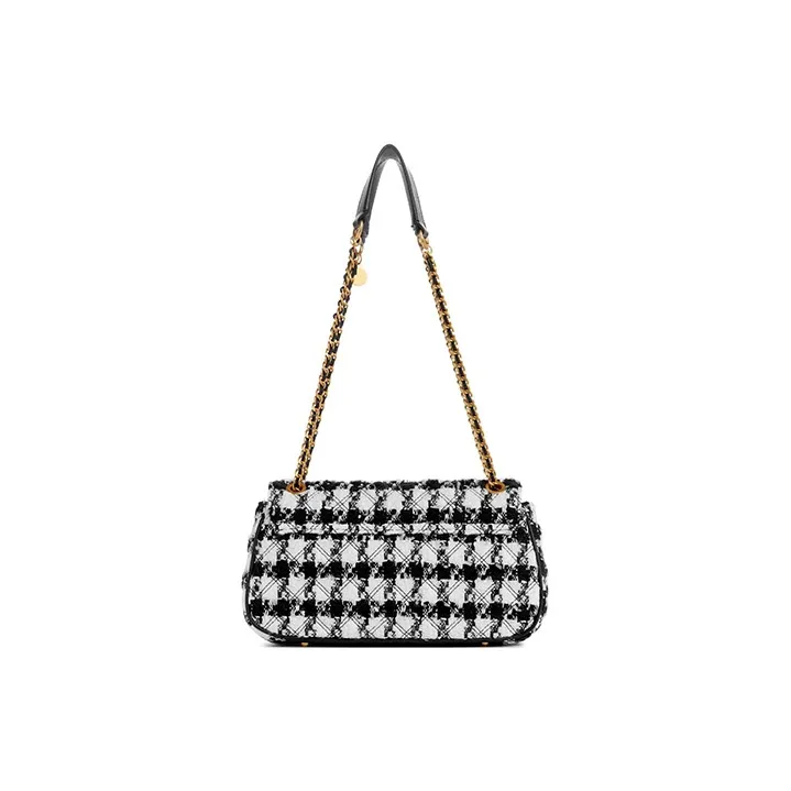 GUESS Tweed Shoulder Bag Crossbody Bag Women's Marble Block With White Accents-2