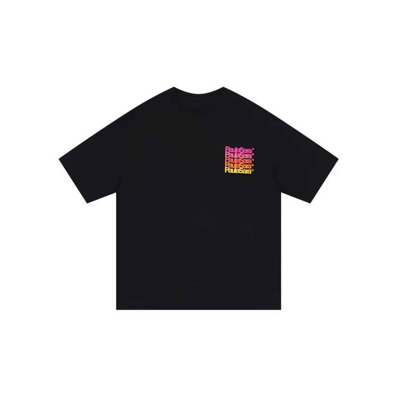 PAULASARA 100% Cotton T shirt Unisex Black-1