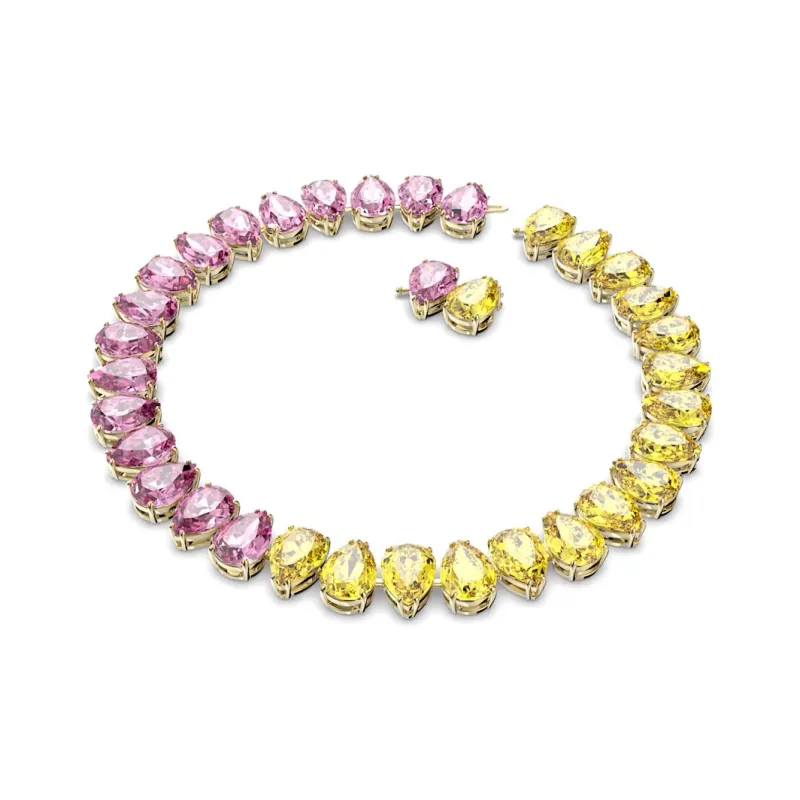 Swarovski Millenia Faux Crystal Necklaces Women's Pink/Yellow-1
