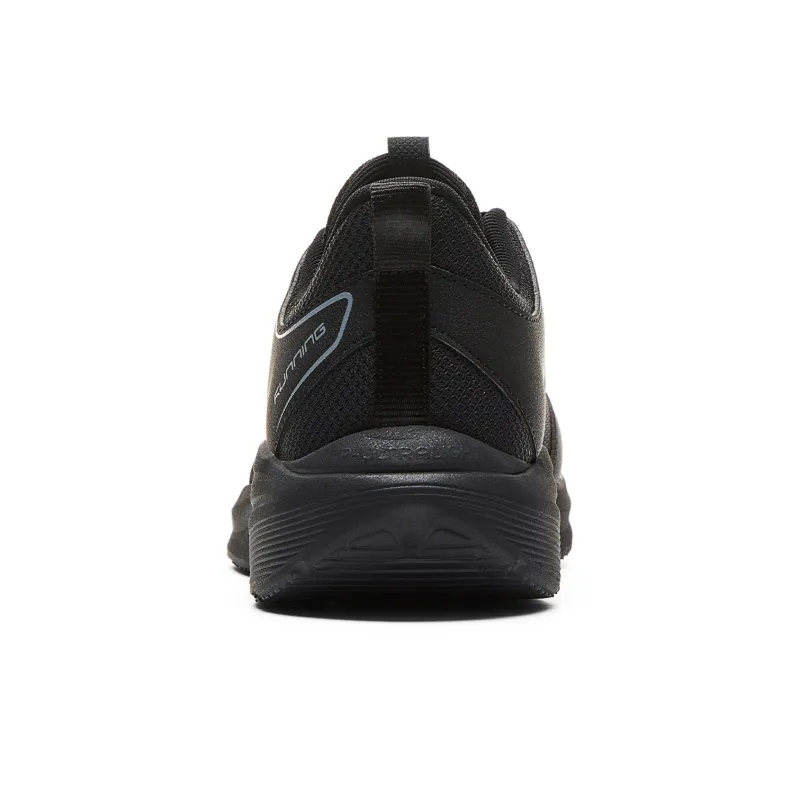 PEAK Volkswagen Running Shoes Cushioning Rebound Wear Resistant Slip Resistant Low Top Running Shoes Men's All Black-4