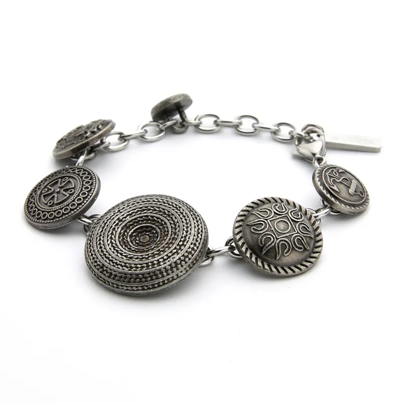Guuka Stainless Steel Bracelets Unisex Silver-2