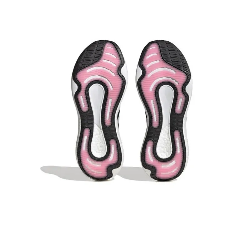 Adidas Supernova 2 Wear Resistant Low Top Running Shoes Women's Black White Pink-5