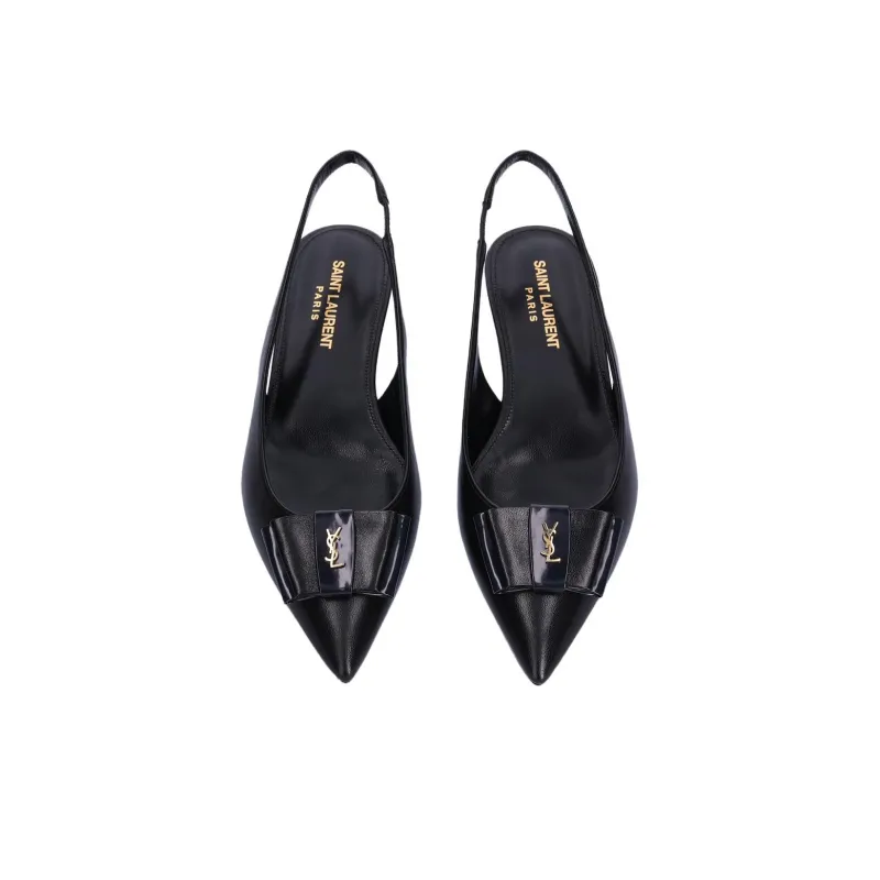 SAINT LAURENT Anaïs Bow-detail Ballerina Shoes-1
